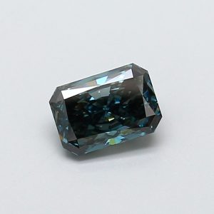Radiant 1,09 ct Fancy Deep Bluish Green VS1
