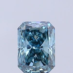 Radiant 0,89 ct Fancy Vivid Green Blue VS1