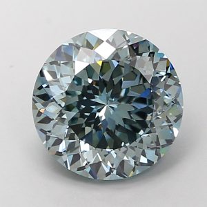 Portuguese 2.86 ct Fancy Intense Greenish Blue VS1