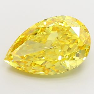 Pear Modified 10,06 ct Fancy Vivid Yellow VS1