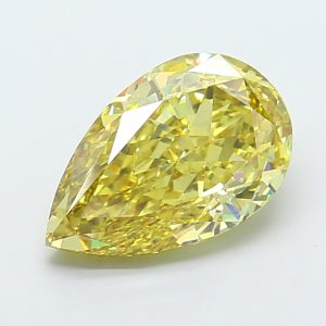 Pear Modified 5,54 ct Fancy Intense Yellow VS1
