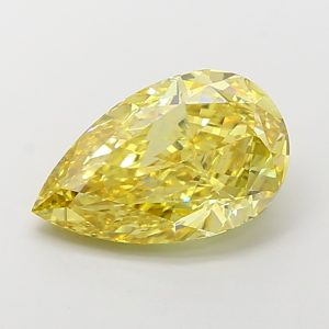 Pear Modified 5,07 ct Fancy Vivid Yellow VS2