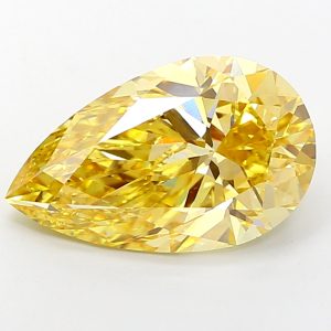 Pear 4.95 ct Fancy Intense Yellow VS1
