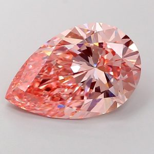 Pear 4.54 ct Fancy Vivid Pink VVS2