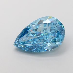 Pear 3,51 ct Fancy Vivid Blue VS1