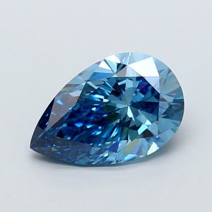 Pear 1,64 ct Fancy Vivid Blue VVS2
