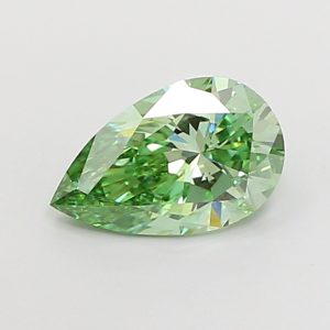Pear 1,51 ct Fancy Vivid Green VS1