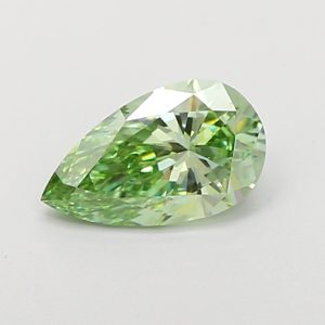 Pear 1,01 ct Fancy Vivid Green VS1