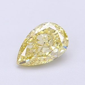 Pear 0.57 ct Fancy Vivid Yellow VS1
