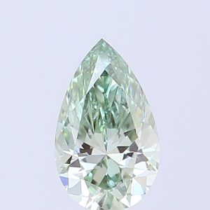 Pear 0,55 ct Fancy Vivid Green VS1