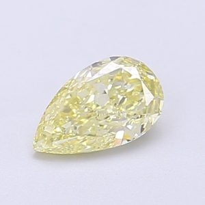 Pear 0,51 ct Fancy Vivid Yellow VS1